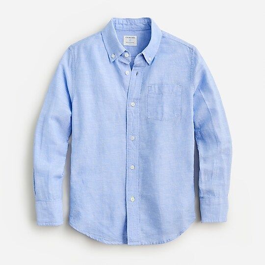 Boys' button-up linen-blend shirt | J.Crew US