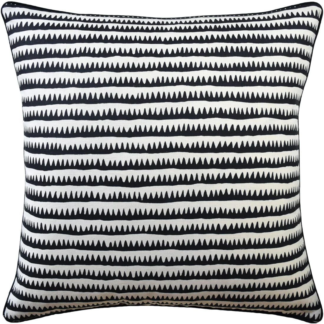 Cora Stripe Pillow - Black | Megan Molten