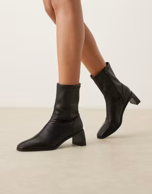 ASOS DESIGN Rush ankle boots with set back heel in black | ASOS (Global)