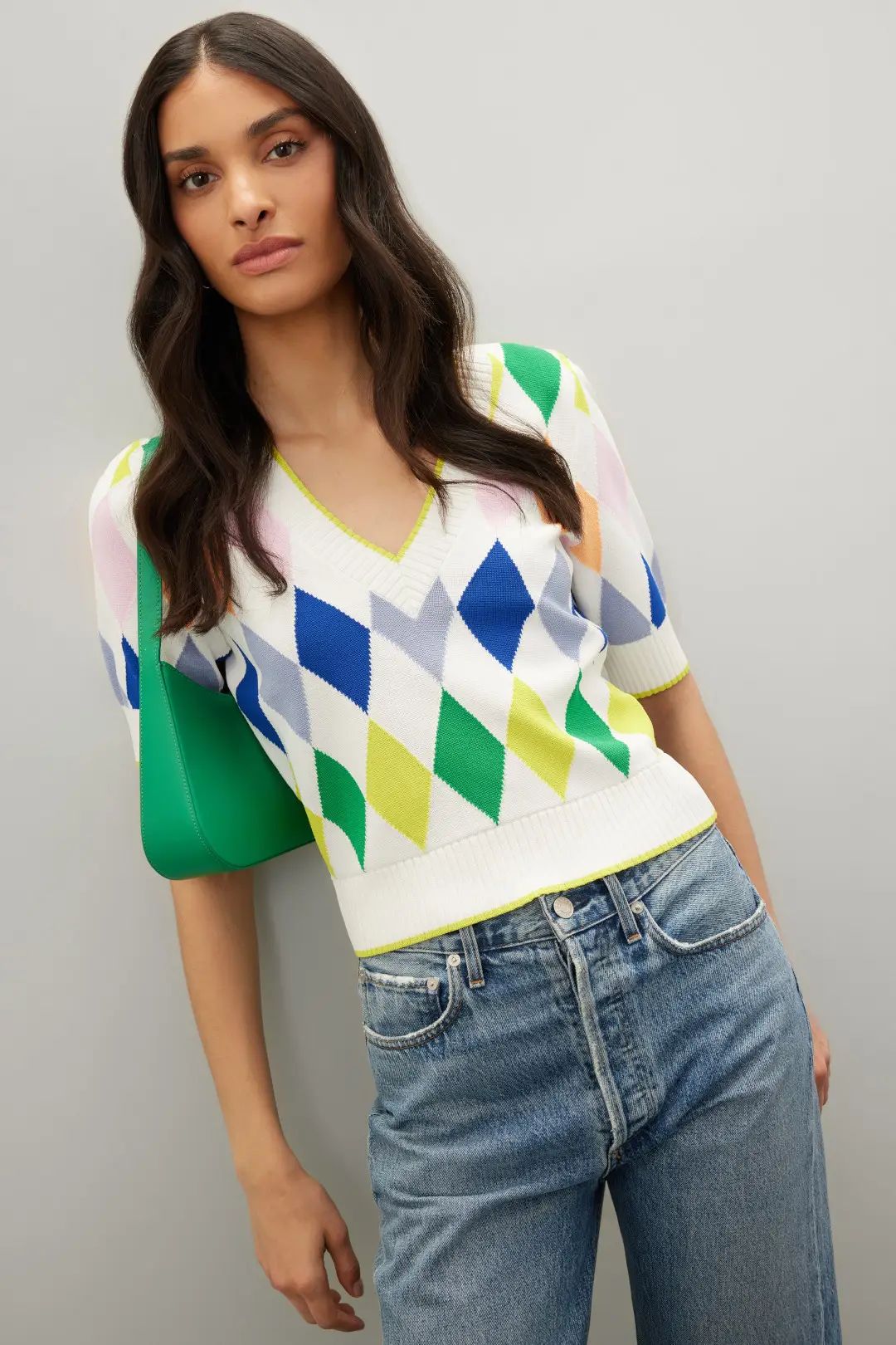 Spring Argyle Sweater | Rent the Runway