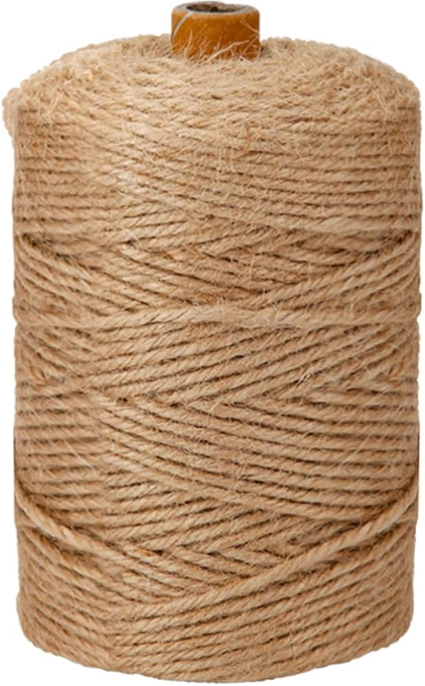 Natural 3mm Jute Twine String, 500-FT Hemp Rope Heavy Duty for Gardening, Handmde Crafts Artworks... | Amazon (US)