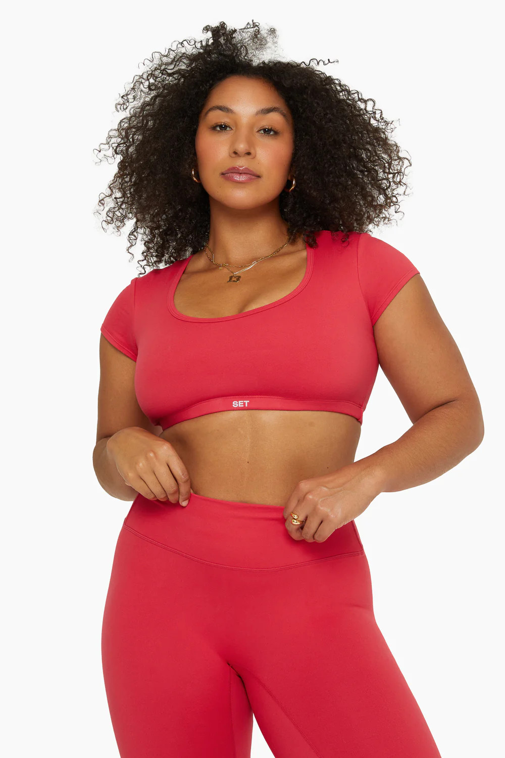 FORMCLOUD™ CAP SLEEVE SCOOP BRA - SPICY | SET Active