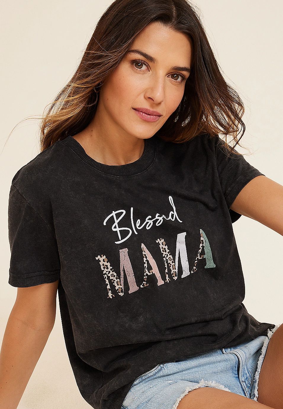 Blessed Mama Animal Graphic Tee | Maurices