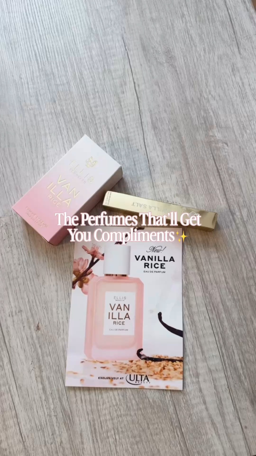 VANILLA RICE Eau de Parfum Ellis Brooklyn / VANILLA SALT
EAU DE PARFUM TRAVEL SPRAY 

Vanilla meets the sea, VANILLA SALT is a captivating fragrance that plays sweet with salty. Balanced with watery facets and luminous musk, VANILLA SALT is a stunning, sparkling take on gourmand fragrances. / You'll have a soft spot for VANILLA RICE eau de parfum's petal sweetness. Starring addictive notes of toasted rice, vanilla, and coconut milk, this fragrance plays with soft power—sugary floral notes of Sakura blossom and jasmine nectar round out this incredibly charming perfume. @Ellis Brooklyn #ellisbrooklyn

#LTKTravel #LTKselfcare #LTKBeauty