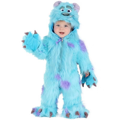 HalloweenCostumes.com 12/18 Months Infant Disney Monsters Inc Sulley Halloween Costume | Blue Monster Hooded Jumpsuit, Blue/Purple/Brown | Target