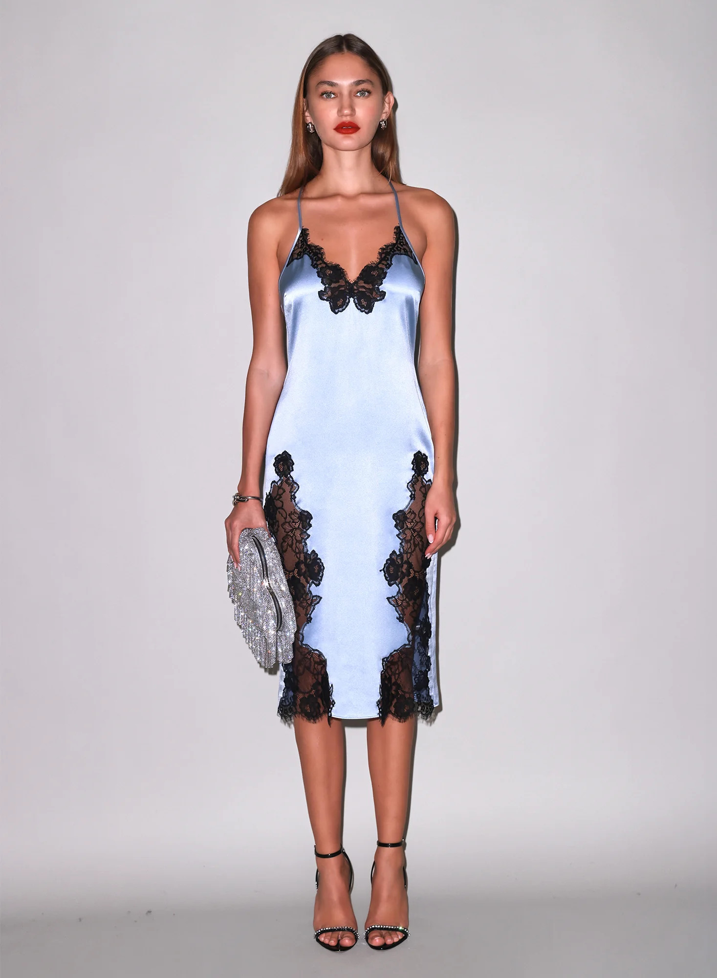 Blue Juliet Lace Applique Slip Dress | Fleur du Mal | Fleur du Mal