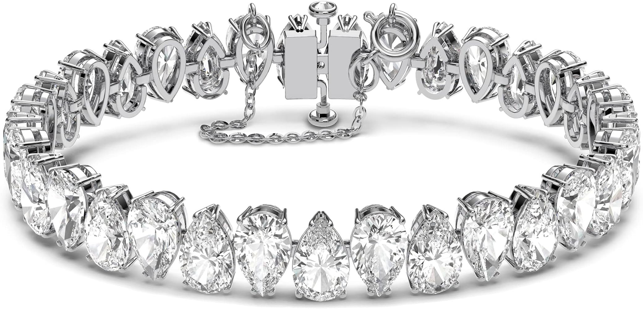 SWAROVSKI Matrix earrings, Circle, Clear, Rhodium Finish | Amazon (US)