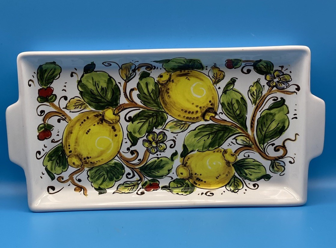 Nova Deruta, Lemons Ceramica Rectangle Serving Platter 12x6, Made in Italy | eBay | eBay US
