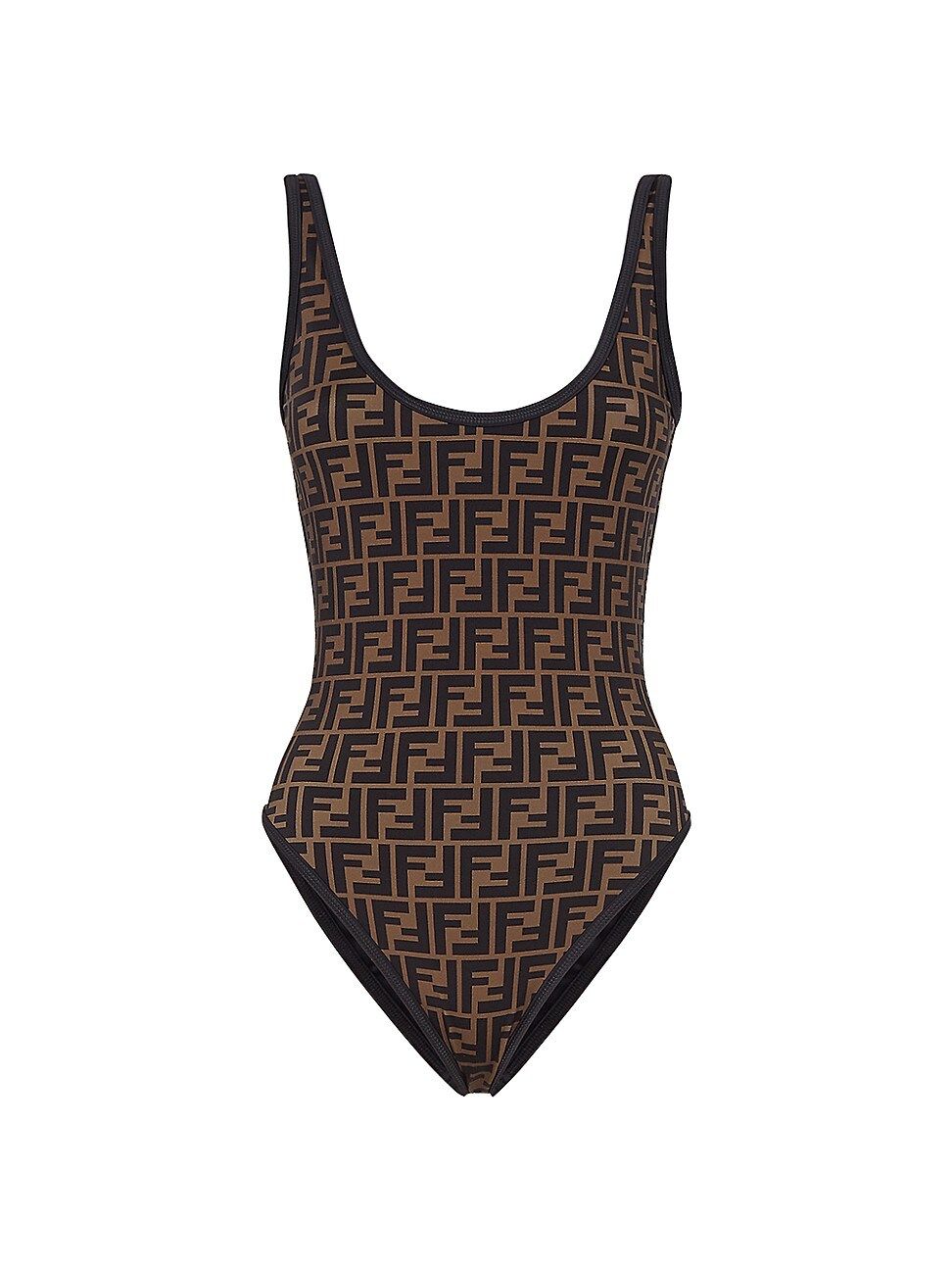 Women's Fendirama Monogram One-Piece Swimsuit - Black - Size 4 - Black - Size 4 | Saks Fifth Avenue