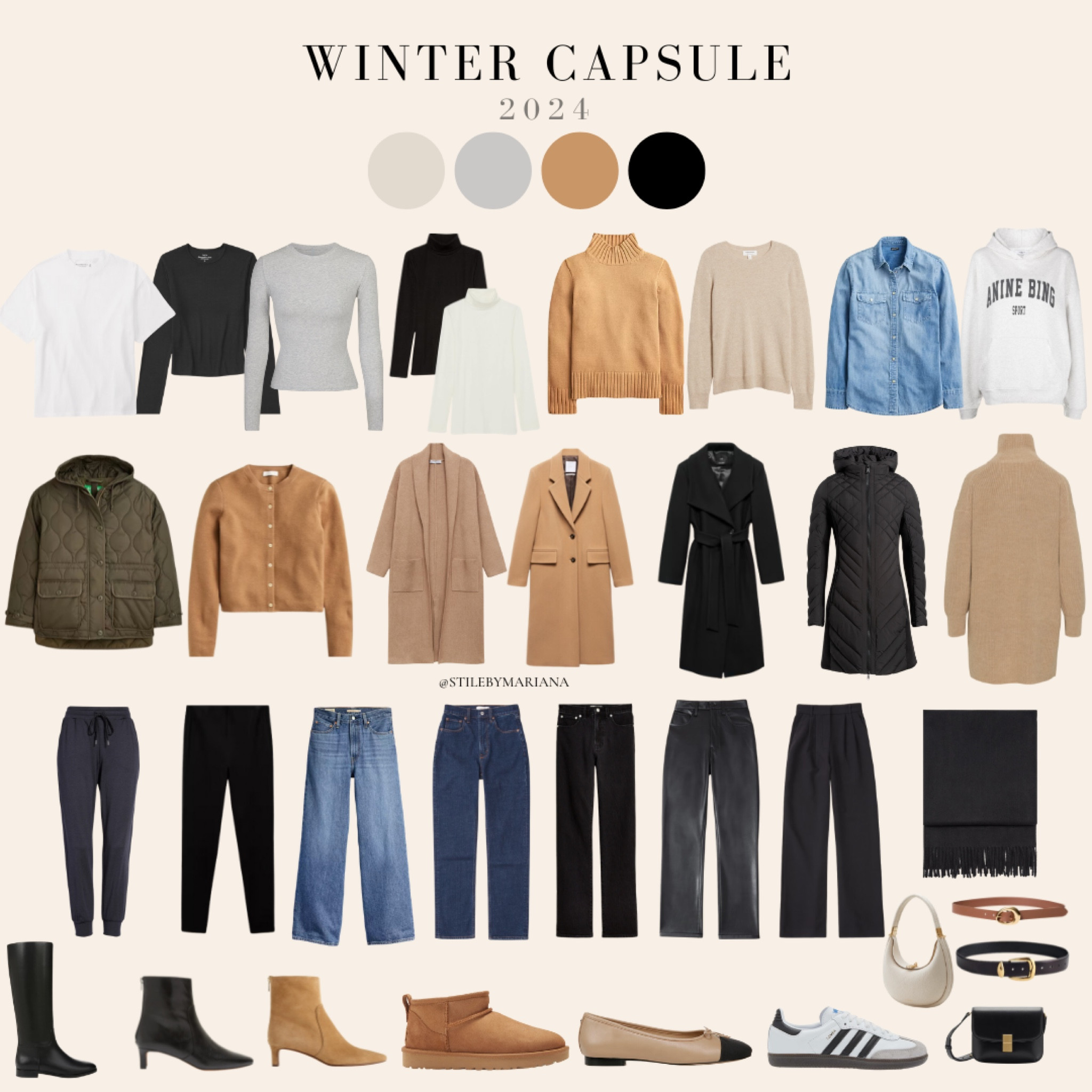 Winter Capsule 2024
Closet staples for winter to mix and match and create multiple outfits 

#LTKStyleTip #LTKFindsUnder100 #LTKSeasonal