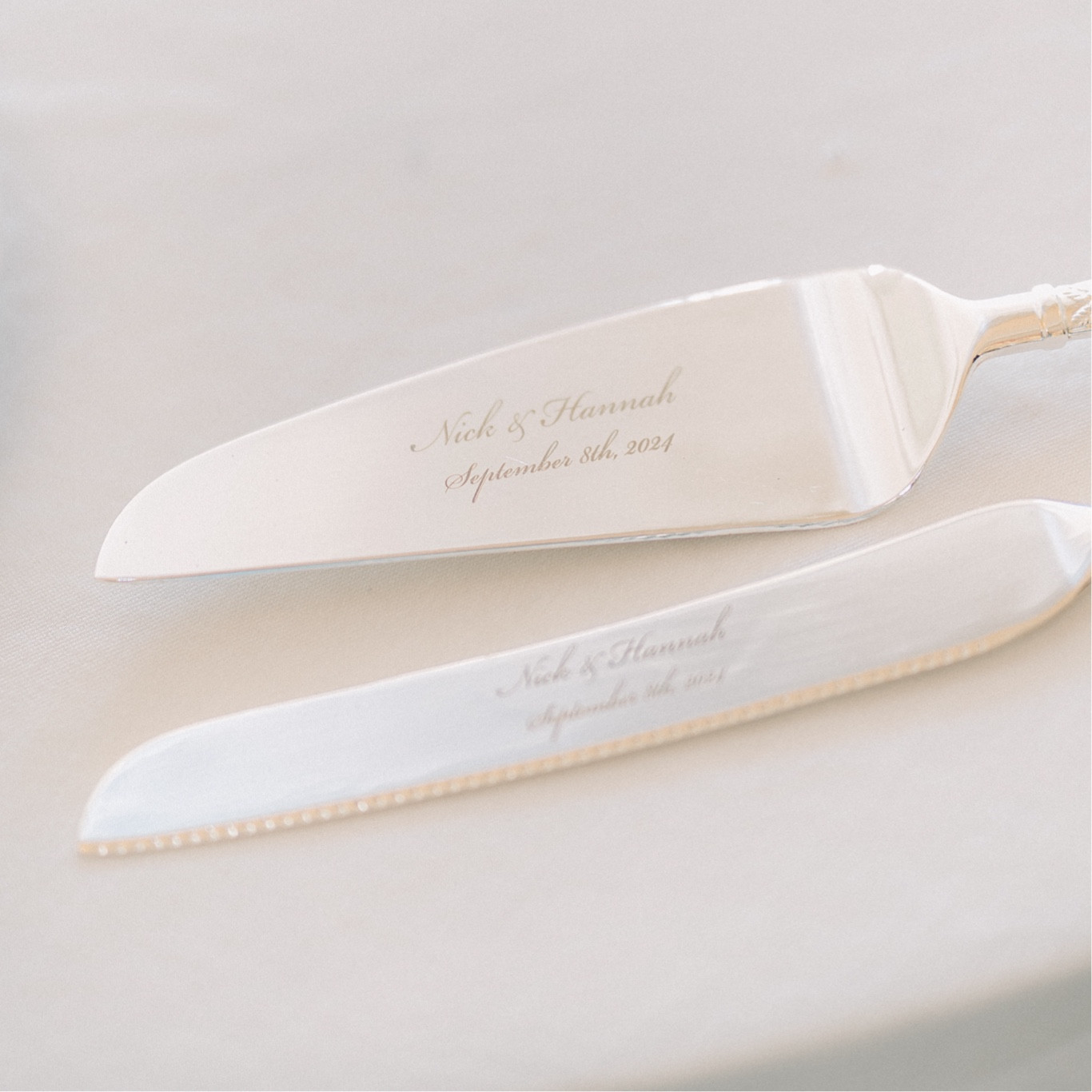 our personalized cake server + knife set for our wedding day | best keepsake + gift for a bride-to-be🤍

#LTKHome #LTKWedding #LTKFindsUnder50