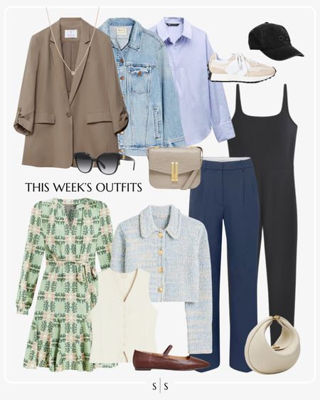 This week’s outfits: a preview of all I’ll be styling the second week in April. View the entire calendar on thesarahstories.com ✨

Oversized blazer, denim jacket, striped button up, onesie, floral dress, lady jacket, sweater vest, navy trousers, handbag, ballet flats, sneakers 

#LTKstyletip