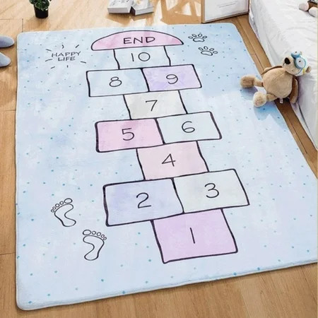 Clearance Kids Hopscotch Play Floor Rug Educational & Fun Kids Carpet Play Mat Non Skid Playroom Rug | Walmart (US)