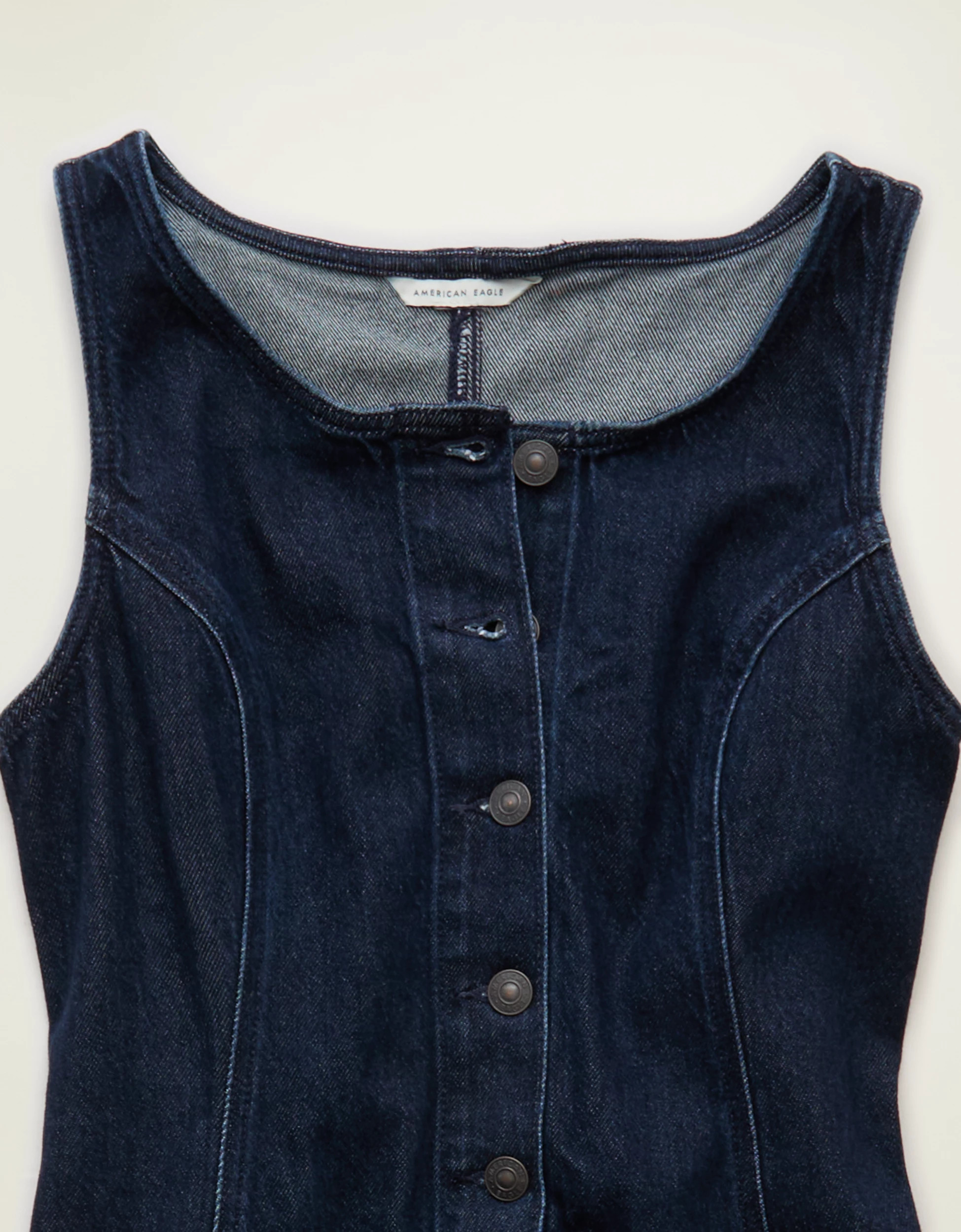 AE Denim Pinafore Mini Dress | American Eagle Outfitters (US & CA)