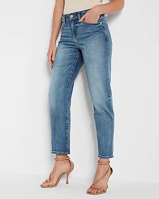 Mid Rise Medium Wash Boyfriend Jeans | Express