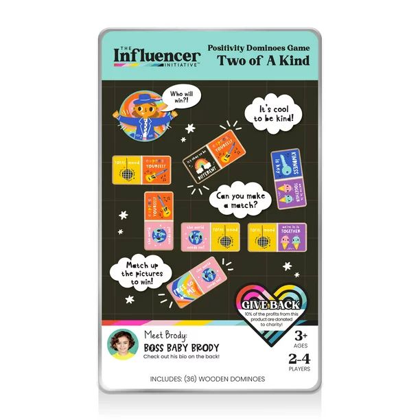 Influencer Initiative Two of a Kind - Positivity Dominoes Kids Game - Ages 3+ | Walmart (US)