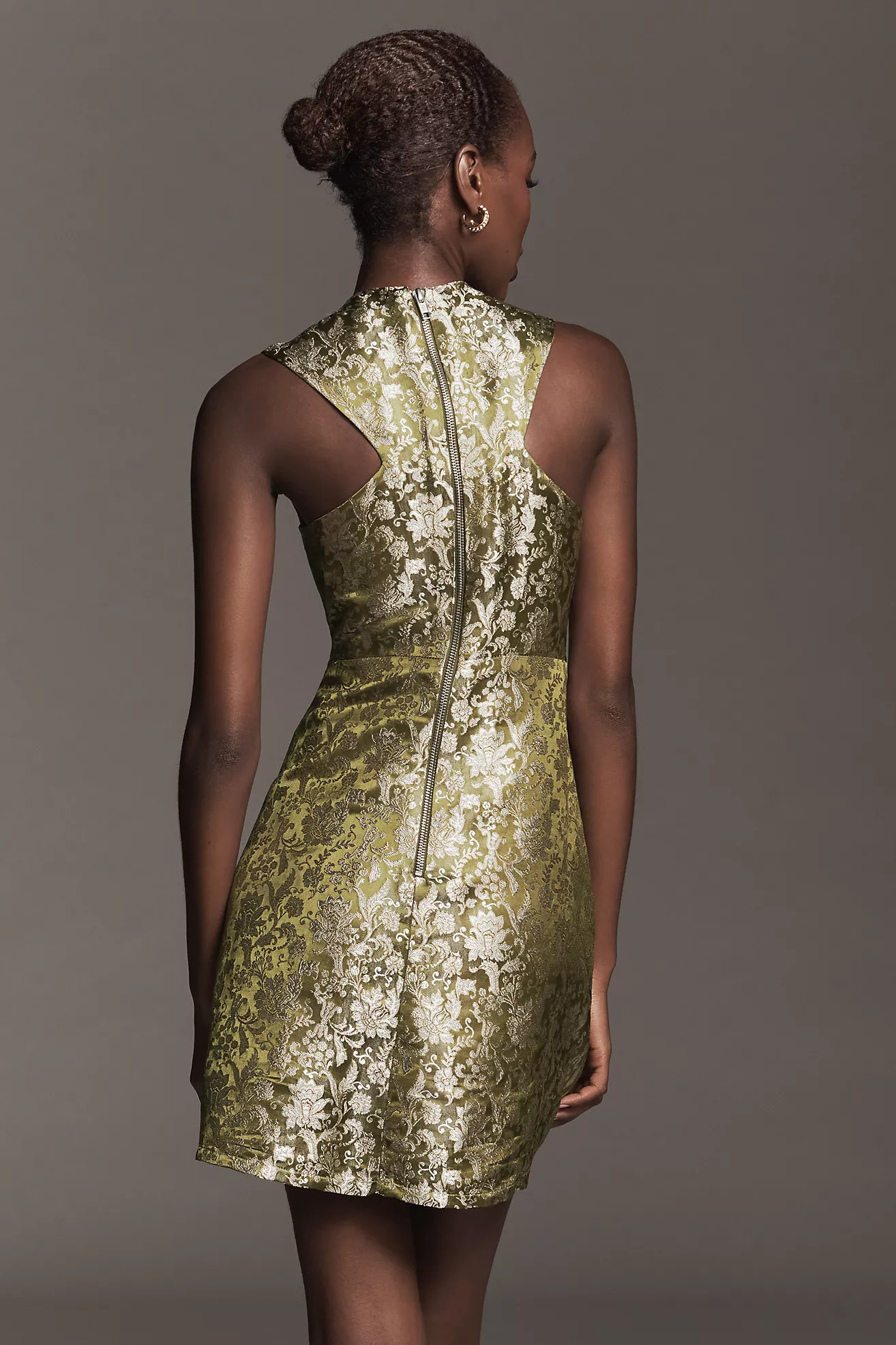 Maeve Sleeveless Brocade Shift Mini Dress | Anthropologie (US)