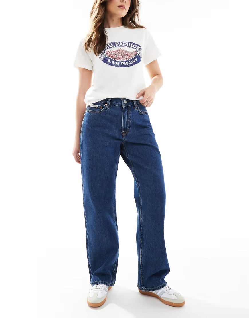 Calvin Klein Jeans 90's straight jeans in dark blue wash | ASOS (Global)