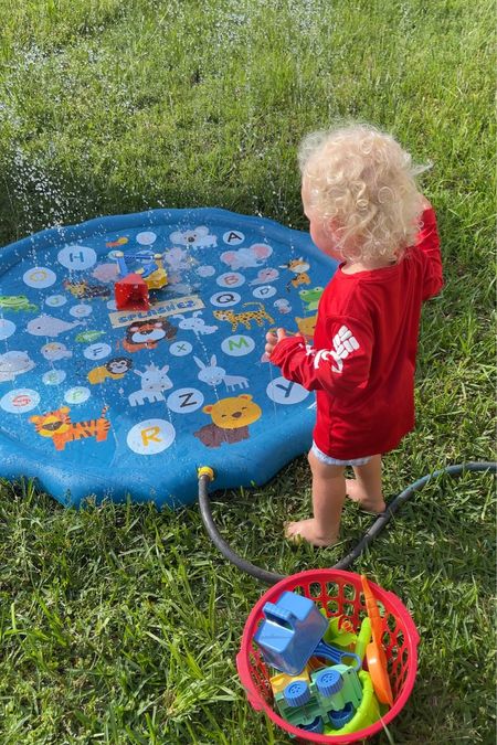 Our favorite toy for summer - affordable splash pad. All you need is a hose and a patch of grass outside! 

#LTKSeasonal #LTKkids #LTKfindsunder50