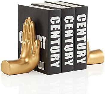 Danya B. NY8003GLD Contemporary Accent Book Shelf Decor - Hands Sculpture Bookend Set | Amazon (US)