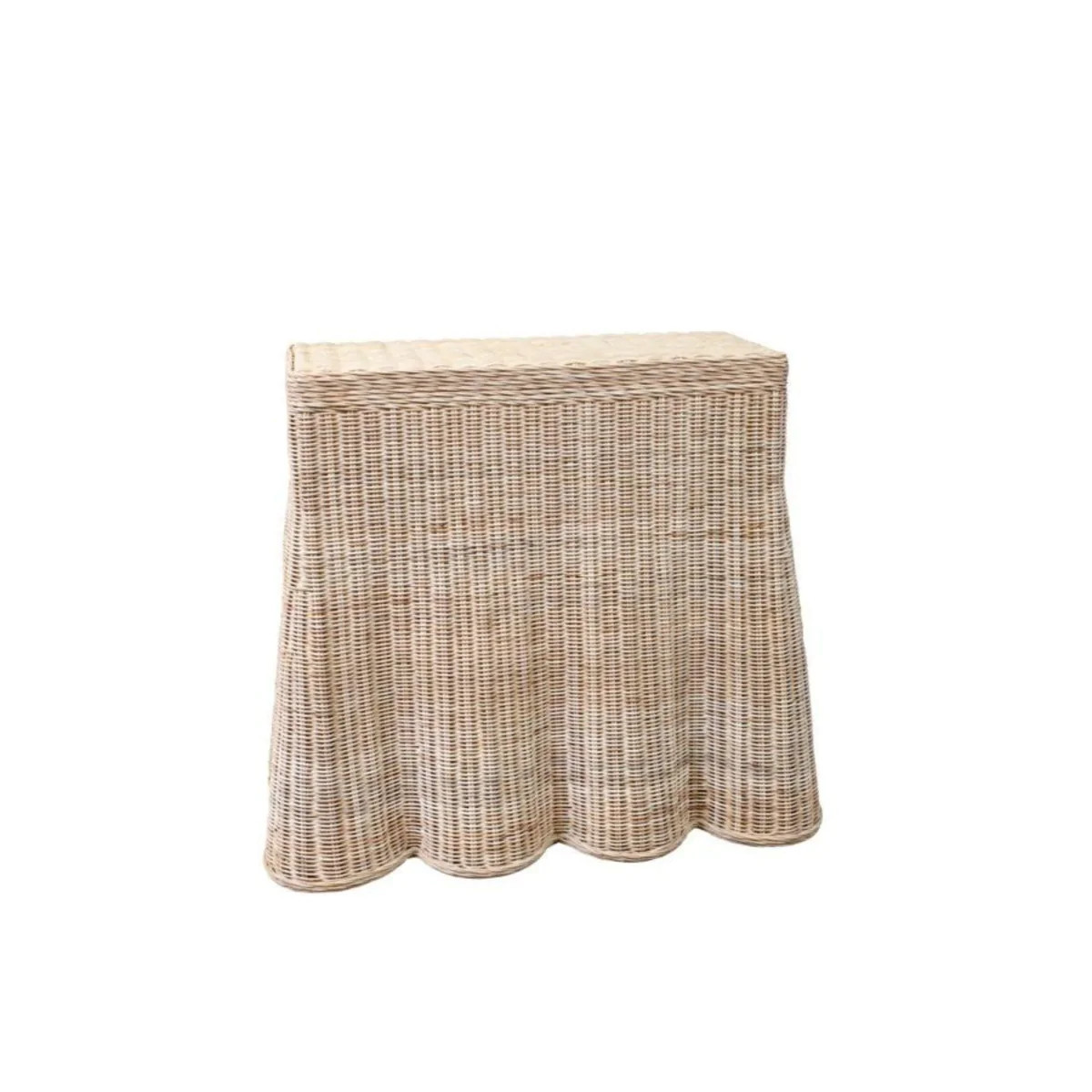 Harvested Rattan Scalloped 36" Console Table | The Well Appointed House, LLC