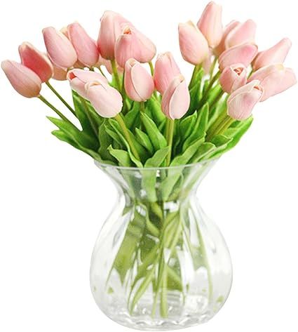 XIAOHESHOP XHSP 30 pcs Real-Touch Artificial Tulip Flowers Home Wedding Party Decor | Amazon (US)