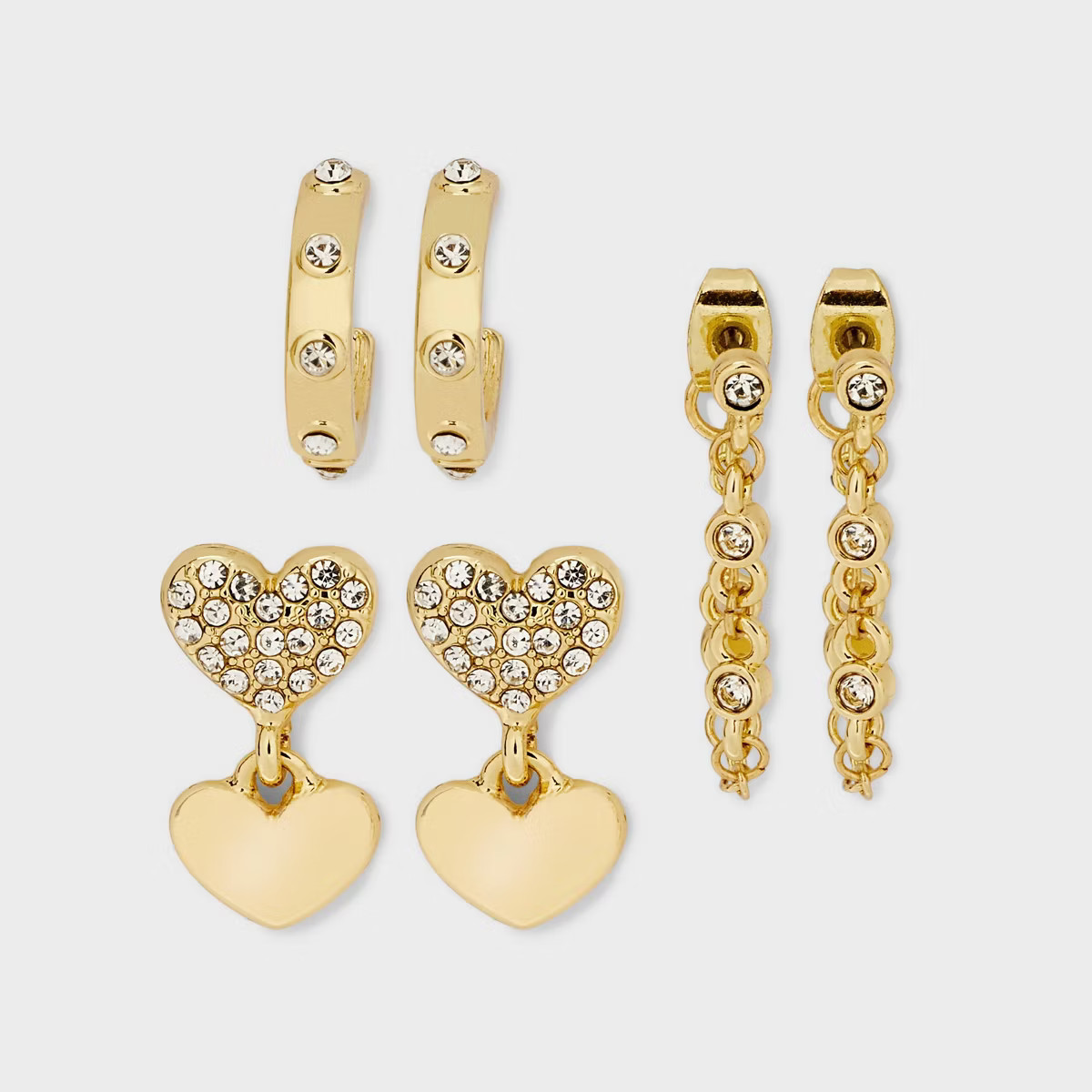 SUGARFIX by BaubleBar Crystal Statement Earrings - Gold | Target