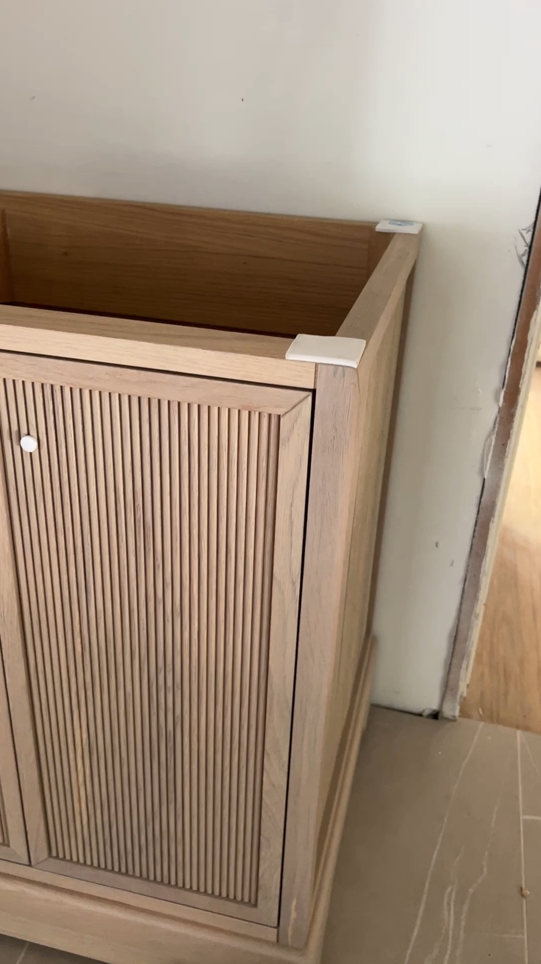 The cutest fluted vanity! Can’t wait to get the countertops installed 🤗 

#LTKVideo #LTKHome