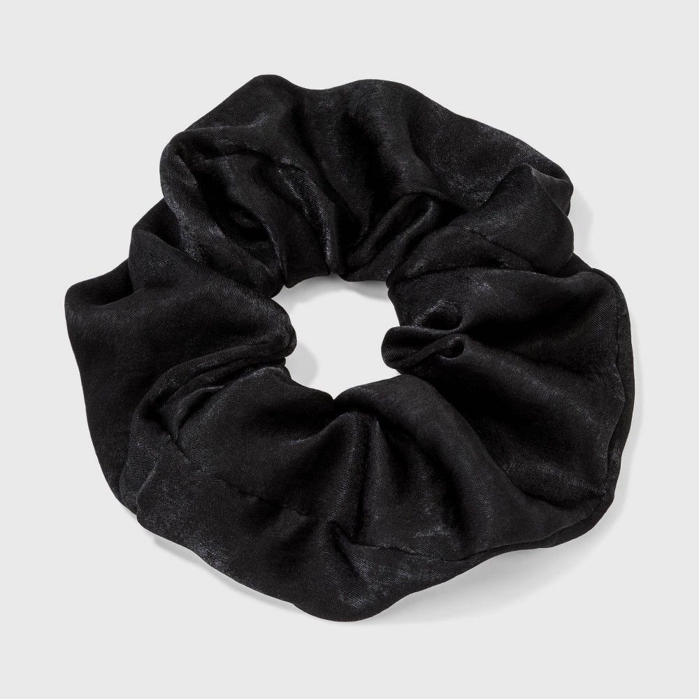 Solid Hammered Satin Jumbo Twister - A New Day Black | Target
