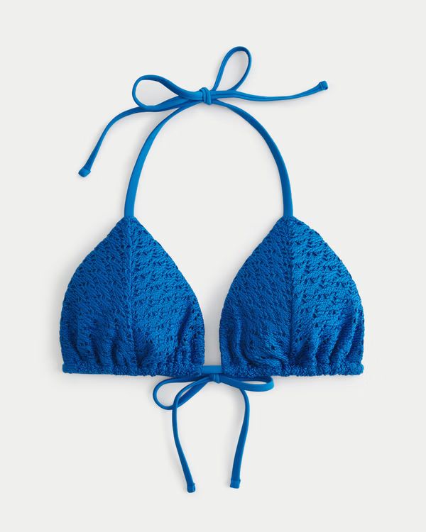 Women's Crochet-Style Triangle Bikini Top | Women's Swimwear | HollisterCo.com | Hollister (US)