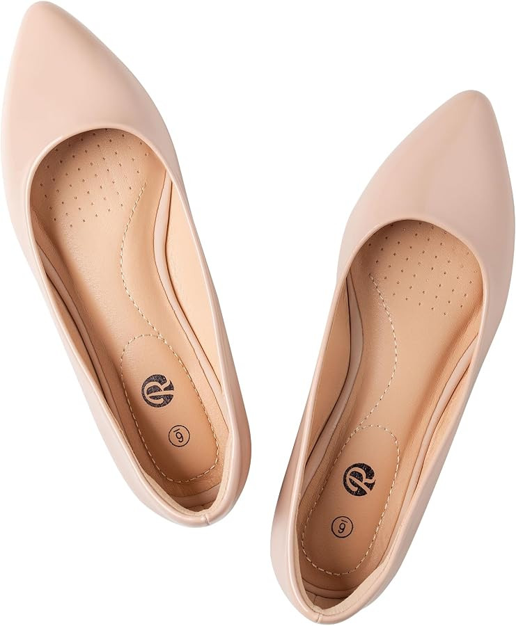 Rekayla Women's Flats Classic Pointed Toe Ballet Flats Shoes for Women Comfortable Slip On Dress ... | Amazon (US)