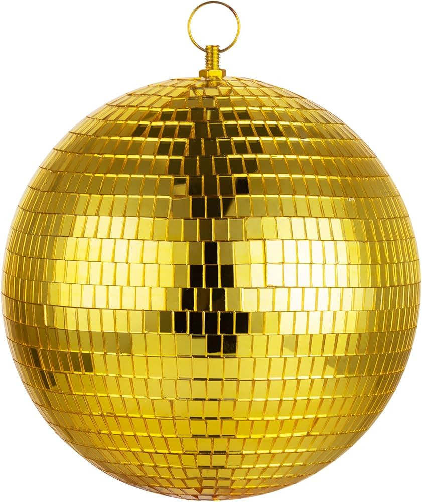 Disco Ball, LEEUEE Gold Mirror Ball Large Ceiling Hanging Disco Ball Lighting Party Decoration fo... | Amazon (US)