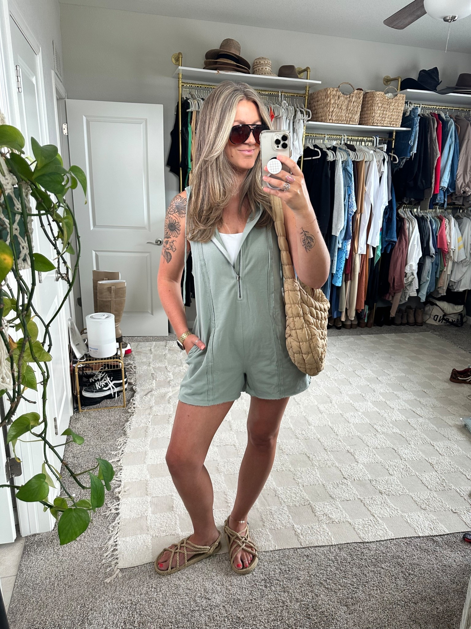 Travel outfit our casual day for spring break! Wearing a large in romper and tank 

#LTKOver40 #LTKTall