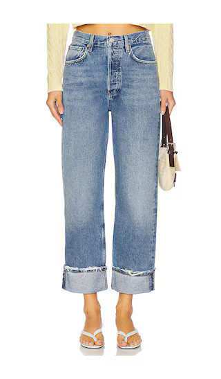 Fran Low Slung Straight Jeans in Reign | Revolve Clothing (Global)