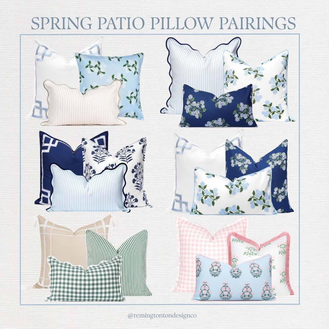 Spring patio pillow pairings! 

#LTKHome #LTKSeasonal #LTKspring