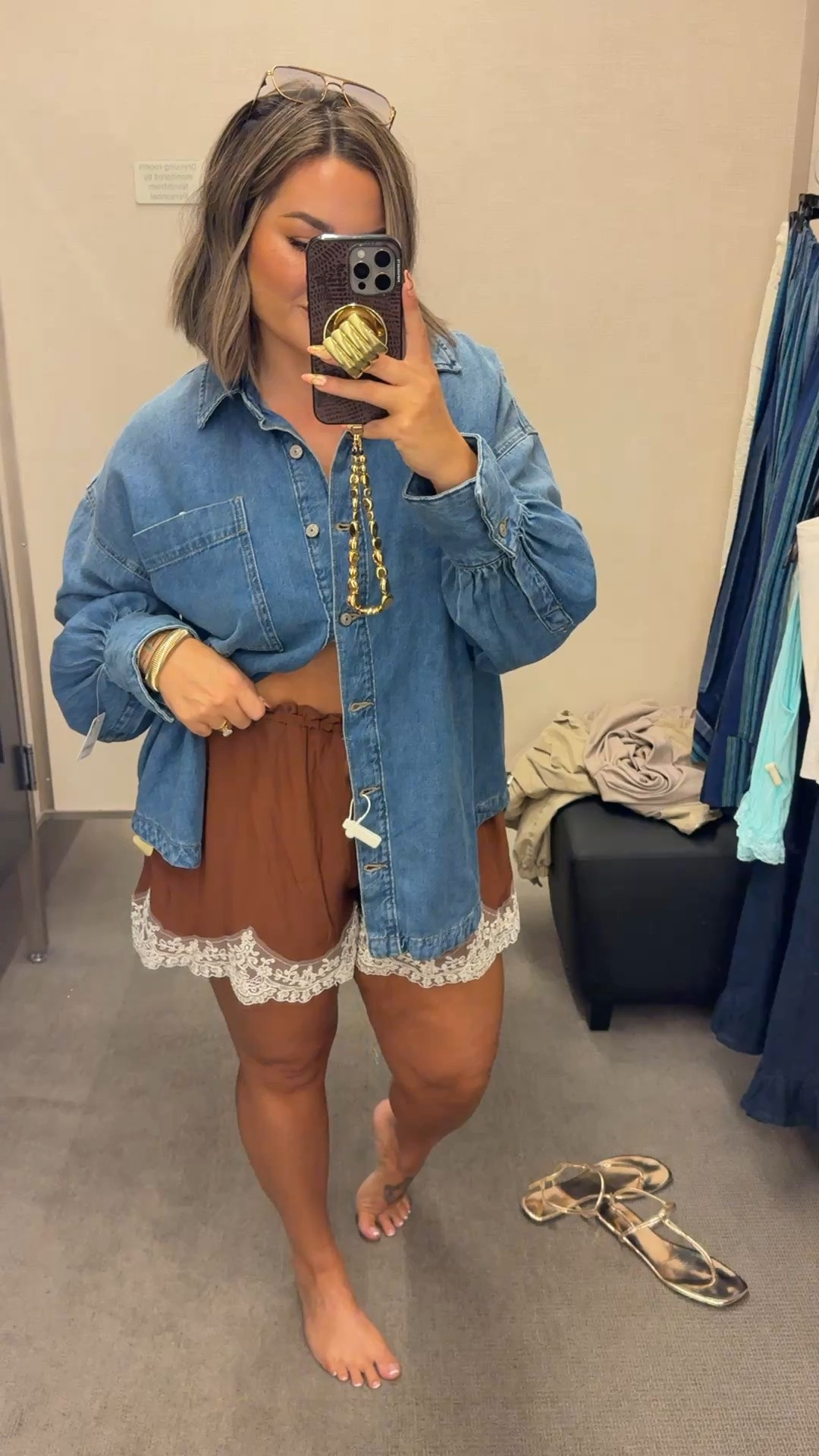 Shorts came home with me. 
Size xl was a little big but I liked the fit oversized. 

Top L