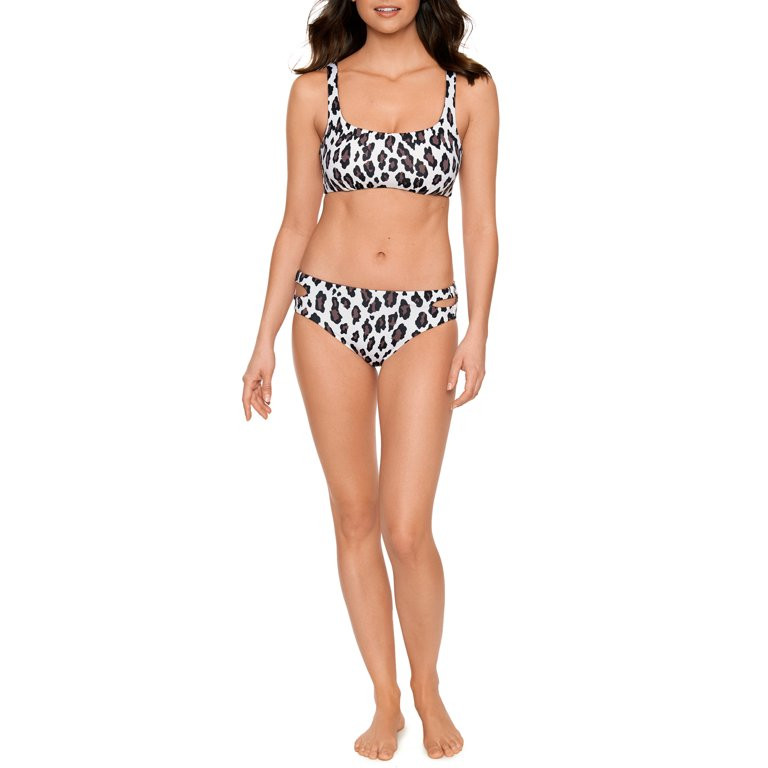 Time and Tru Women’s Roaring Good Time Mid Rise Reversible Bottom Swimsuit | Walmart (US)