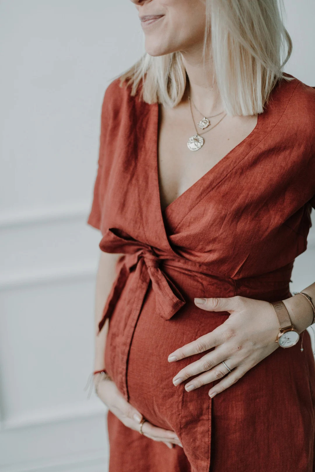 Maternity 100% Linen Dress, Loose Linen Pregnancy Dress/ 1282 - Etsy | Etsy (US)