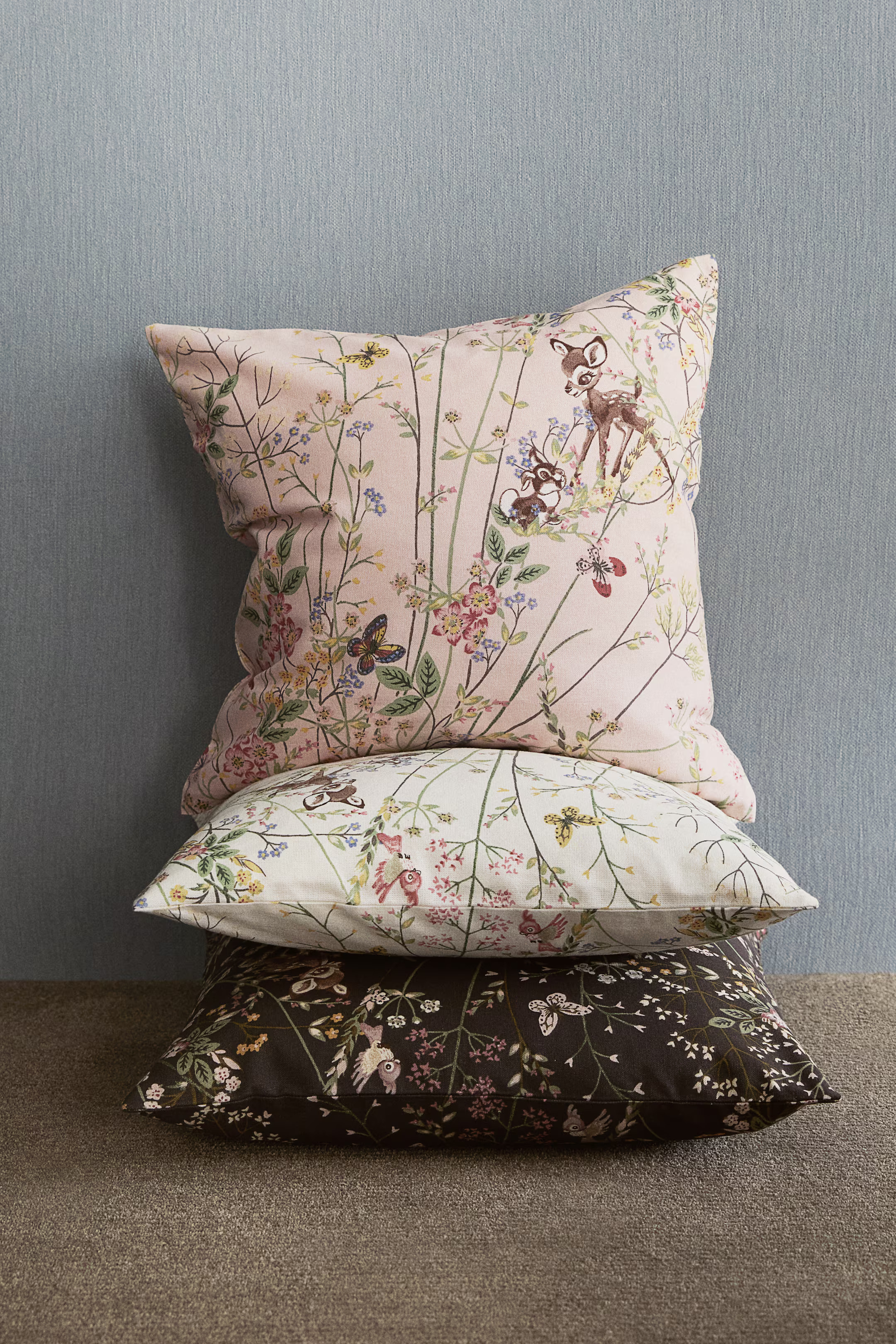 Patterned Cotton Cushion Cover - Pink/Bambi - Home All | H&M US | H&M (US + CA)