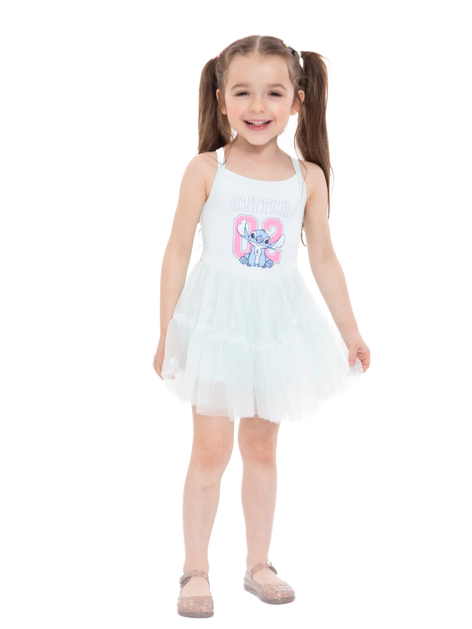 Lilo & Stitch Toddler Girl Sleeveless Graphic Tulle Skirted Romper, Sizes 12 Months-5T - Walmart.... | Walmart (US)