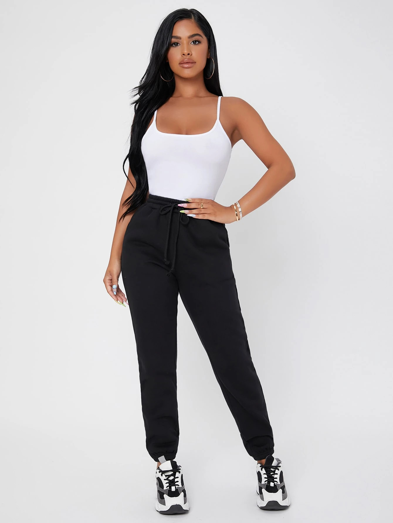 SHEIN PETITE Solid Slim Cami Top | SHEIN