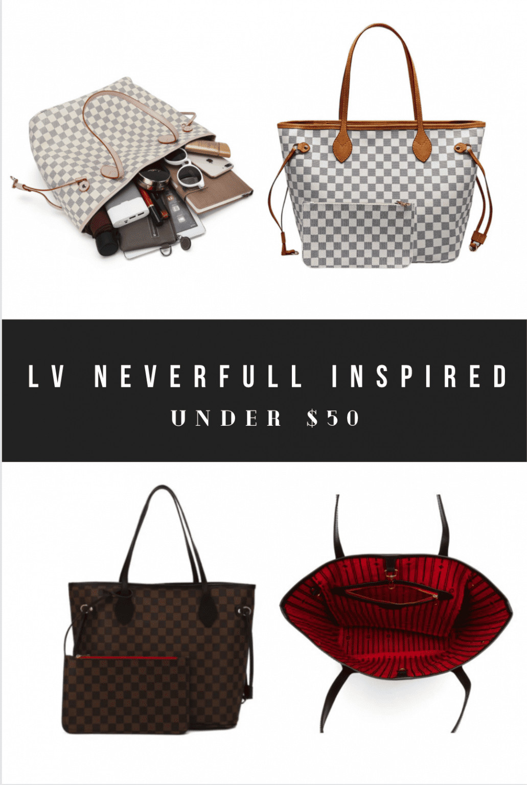 The Louis Vuitton Neverfull has long been a coveted staple for fashion enthusiasts like myself. Known for its spacious design and checkered pattern, this tote bag blends style with functionality. However, I cannot justify its price tag, leaving me on the hunt for equally chic and practical look alikes. Fortunately, I have found some Louis Vuitton Neverfull alternatives you will love. The quality and price is too good that you will want to buy multiple options.. and you totally should.

 

 #LTKFindsUnder100 #LTKWorkwear #LTKTravel