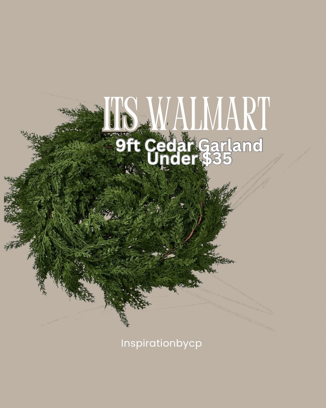 9ft Real Touch Cedar Garland under $35
#holidayfind #cedargarland #walmartfind #christmasgarland 

#LTKSeasonal #LTKFindsUnder50 #LTKHome