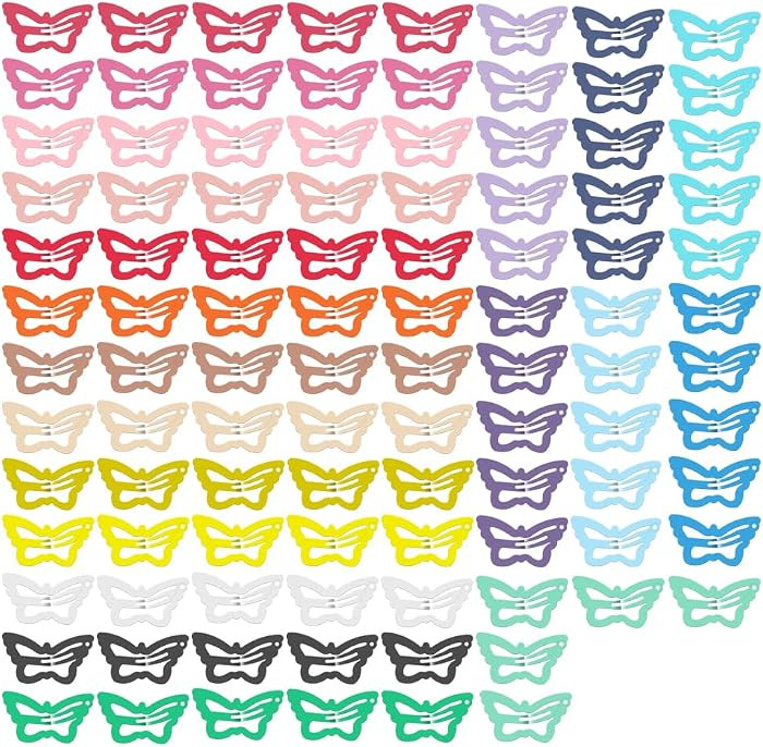 ECADY 100-Piece Metal Snap Hair Clips for Girls, Toddlers, and Kids - Perfect for Fine Hair, Thic... | Amazon (US)