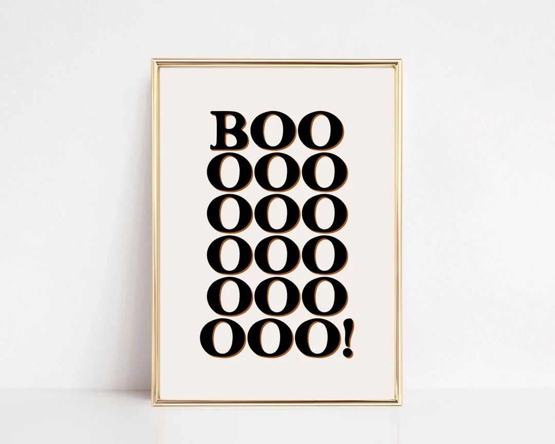 Boo Print  Minimalist Halloween Decor  Halloween Printable - Etsy | Etsy (US)