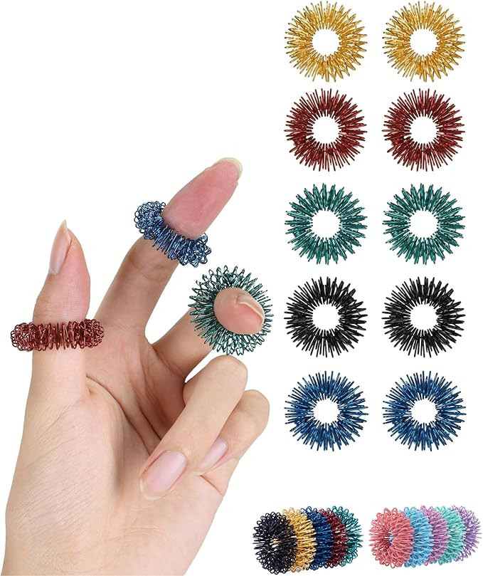 Mr. Pen- Spiky Sensory Rings, 10 Pack, Stress Relief Fidget Sensory Toys, Fidget Rings, Fidget Ri... | Amazon (US)