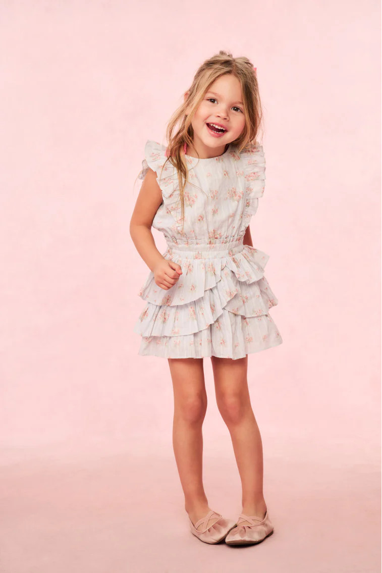 Girls Decker Blue Floral Dress | LoveShackFancy