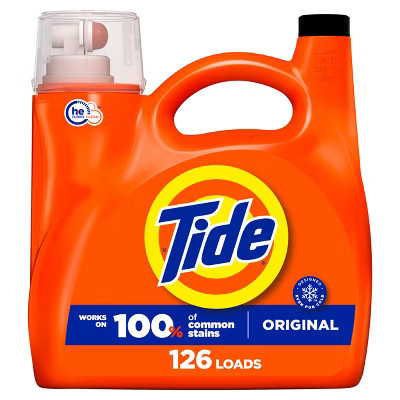 Tide Original HE Deep Cleaning Concentrated Liquid Laundry Detergent Soap 126 Loads - 158 fl oz | Target
