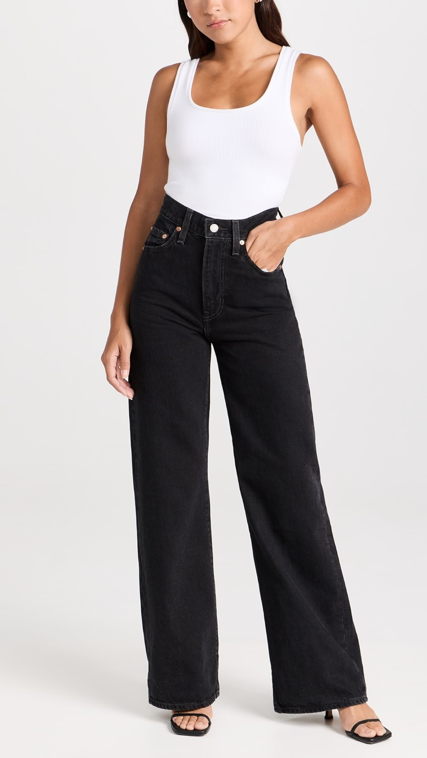 Levi's Ribcage Wide Leg Jeans Rosie Posie 25 | Shopbop