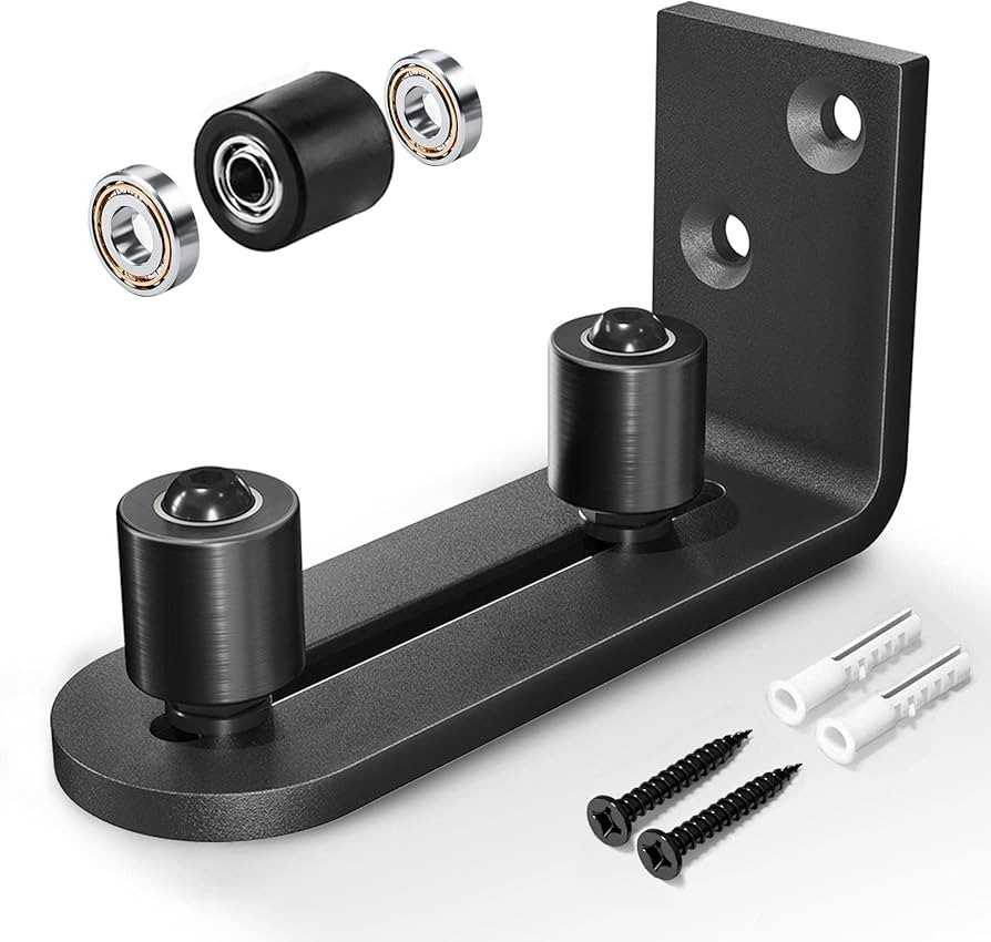 EaseLife Sliding Barn Door Bottom Floor Guide,Ball Bearings Adjustable Stay Roller,Wall Mount Sys... | Amazon (US)